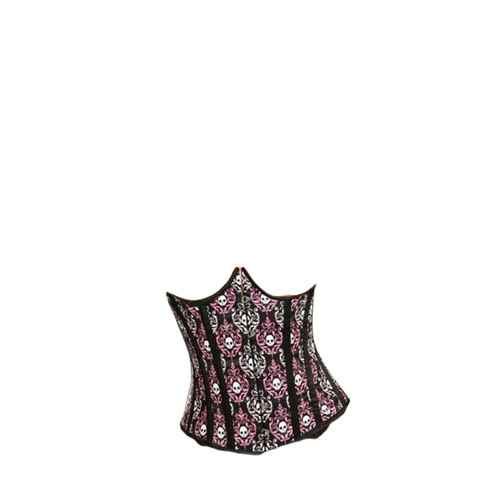 Skull Print Underbust Corset Adult Size Small