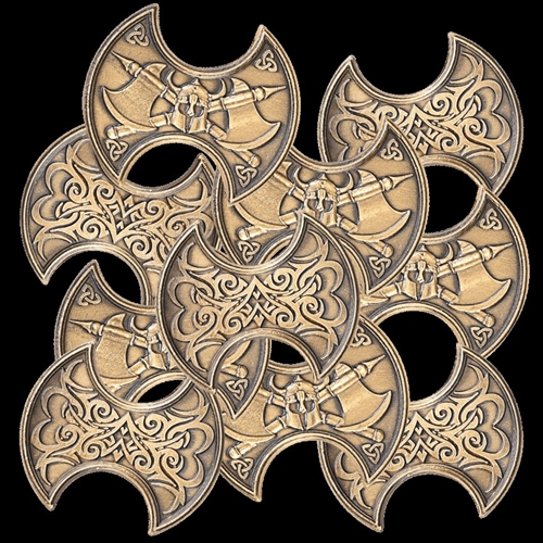 Set of 10 Gold Barbarian LARP Coins