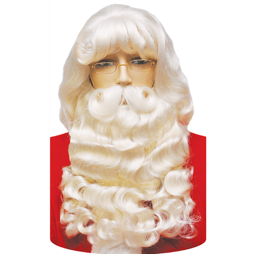 Supreme Santa Wig and Beard Set with Separate Mustache