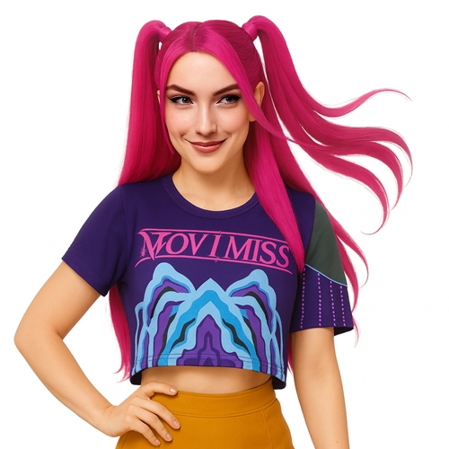 K-Pop Anime Hunter Adult Pink Twin Tails Wig