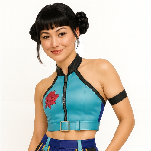 K-pop Anime Hunter Black Double Bun Wig for Adults