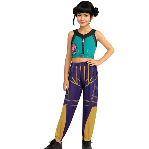 Girls K-pop Hunter Maknae Kids Costume