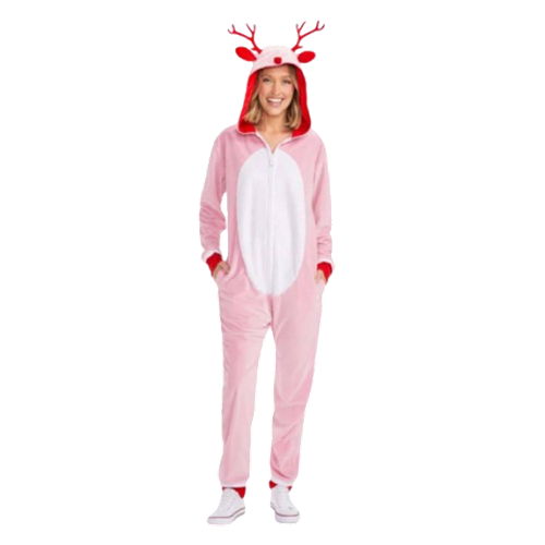 Women’s Pink Rudolph Jumpsuit