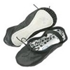 Black Daisy Ballet Slippers - Child - Wide