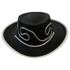 Black Embroidered Kids Cowboy Hat