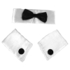 Deluxe Satin Collar, Cuffs, and Tie Set