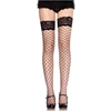 Fence Net Thigh High With Lace Top - Adult