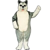 Siberian Husky Mascot. Siberian Husky mascot comes complete with head, body, hand mitts and foot covers. This is a sale item. Manufactured from only the finest fabrics. Fully lined and padded where needed to give a sculptured effect. Comfortable to wear and easy to maintain. All mascots are custom made. Due to the fact that all mascots are made to order, all sales are final. Delivery will be 2-4 weeks. Rush ordering is available for an additional fee. Please call us toll free for more information. 1-877-218-1289