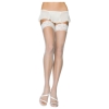 White Stay Up Fishnet Thigh Highs - Adult