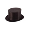 Black Collapsible Pop-Up Folding Top Hat For Tuxedos and Magicians