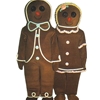 Gingerbread Boy or Girl Mascot. This  Gingerbread Boy or Girl mascot comes complete with head, body, hand mitts and foot covers.. This is a sale item. Manufactured from only the finest fabrics. Fully lined and padded where needed to give a sculptured effect. Comfortable to wear and easy to maintain. All mascots are custom made. Due to the fact that all mascots are made to order, all sales are final. Delivery will be 2-4 weeks. Rush ordering is available for an additional fee. Please call us toll free for more information. 1-877-218-1289
