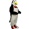 Southern Penguin Mascot. This Southern Penguin mascot comes complete with head, body, hand mitts and foot covers. Also comes with shoes and tie. This is a sale item. Manufactured from only the finest fabrics. Fully lined and padded where needed to give a sculptured effect. Comfortable to wear and easy to maintain. All mascots are custom made. Due to the fact that all mascots are made to order, all sales are final. Delivery will be 2-4 weeks. Rush ordering is available for an additional fee. Please call us toll free for more information. 1-877-218-1289