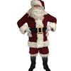 Burgundy Velvet Santa Suit with Overalls