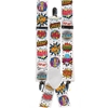 Pop Art Suspenders with Comic Book Print