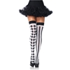 Black and White Harlequin Illusion Print Thigh Highs