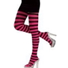 Adult Pink and Black Striped Tights