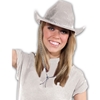 Cowboy Hat - White Felt