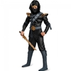 Black Ninja Classic Muscle Chest Kids Costume