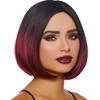 Black to Burgundy Ombre Fade Wig