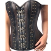 Faux Leather Steel Boned Corset w/Rivets