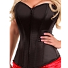 Lavish Black Sweetheart Front Zipper Corset