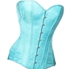 Lavish Turquoise Brocade Corset