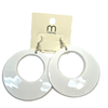 Mod white earrings