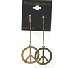 Gold peace earrings