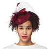 Burgundy Veil Fascinator