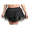 Black Lace Skirt with Pearls and Sequins