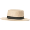 Straw Skimmer Hat with Black Band