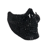 Rhinestone Skull Half Mask