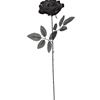 Black Fabric Rose