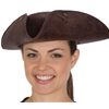 Distressed Brown Tricorn Pirate Hat