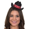 Mini Cowboy Hat Headband with Red Paisley Band