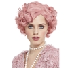 1920's Flirty Flapper Wig Pastel Pink
