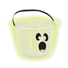 Glow-In-The-Dark Ghost Plastic Trick-or-Treat Pail