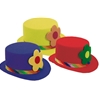 Colorful Clown Top Hat with Daisy Flower