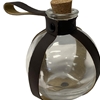 Glass Potion Bottle with Leather Strap Black or Brown