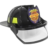 Kids Black Fireman Helmet with Visor