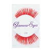 Red False Eyelashes with Silver Tinsel C09