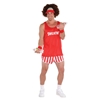 Red and White 80's Exercise Maniac Adult Costume