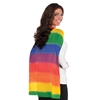 Short Rainbow Cape with Horizontal Stripes