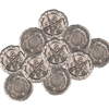 Silver Orc Coins for LARP (Set of 10)