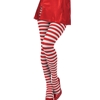 Red and White Striped Tights Adult