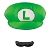 Luigi Adult Hat & Mustache | The Costumer