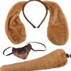 Dog Kit Brown w/ Clip-on Tail (3pc)