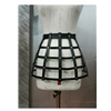 Faux Leather Cage Skirt Black and Gold