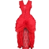 Steel Boned Red Lace Victorian Bustle Corset Dress