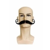 Human Hair Moustache Oversize Handlebar Black